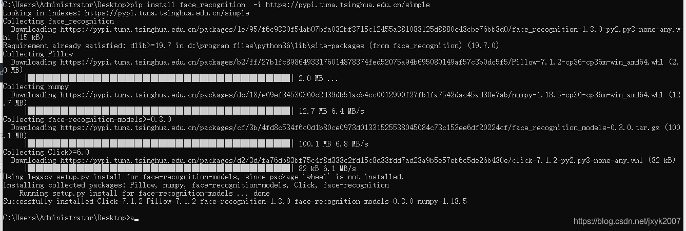 原创+亲测成功win10+python3.6下安装dlib+facerecognitionjxyk2007的专栏-python人脸识别