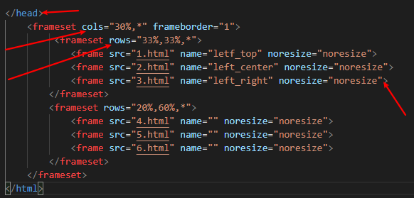 html的frameset框架使用报错-CSDN博客