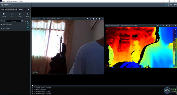 Intel Real Sense D435查看器读取深度图信息_intel realsense d435在intel view上保存深度图 ...