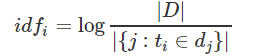 idf计算方式