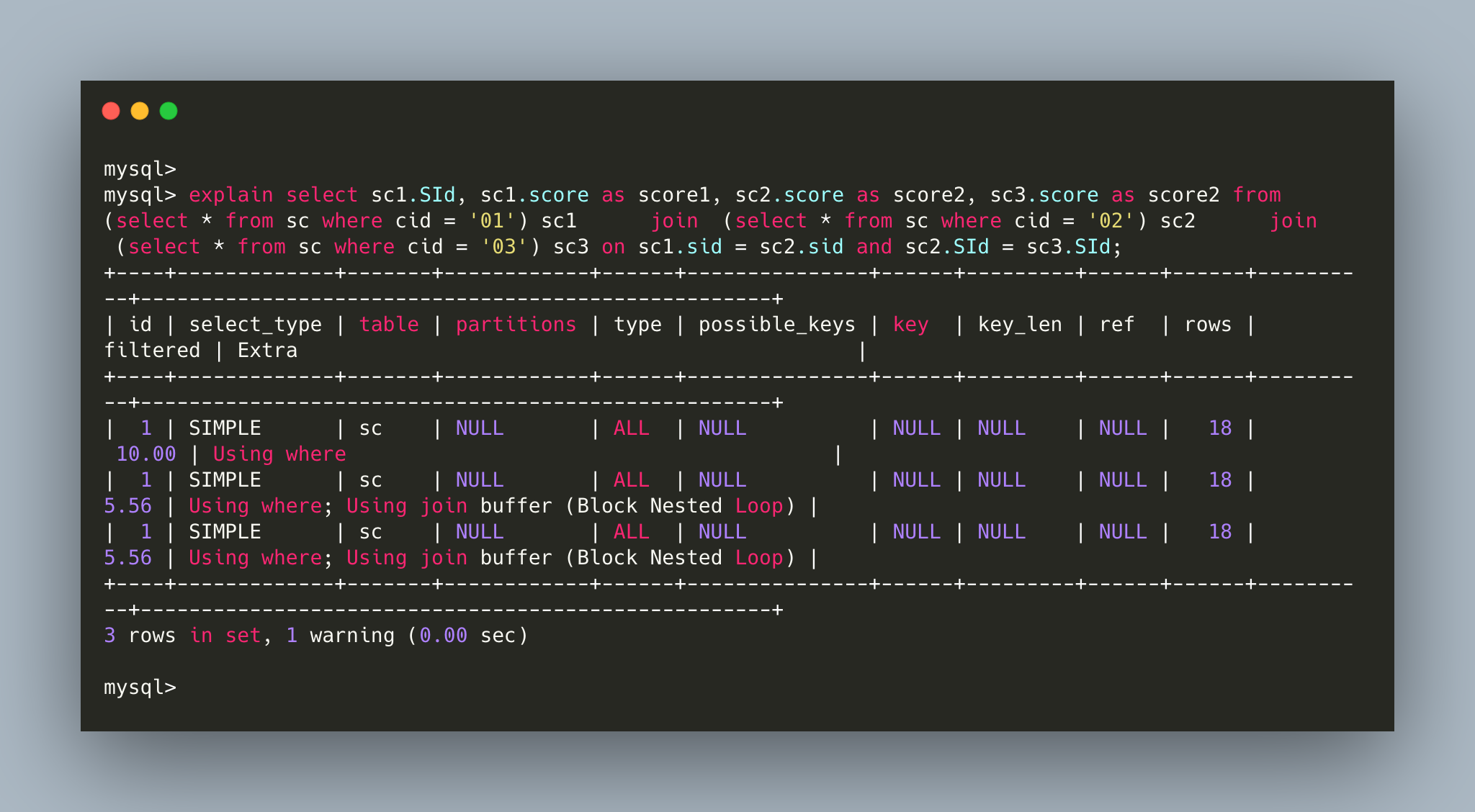 MySQL 优化笔记：Explain、Profiles、PerformanceSchema、Trace 优化器追踪笔记Fantasy！-