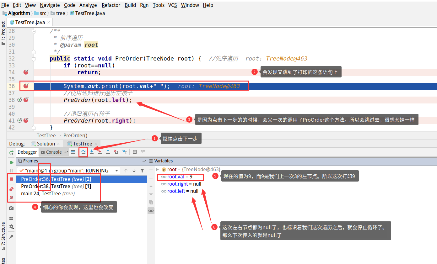 我是怎么一步一步调试出来二叉树的遍历(超精彩配图),二叉树遍历再也不用愁了郑晖的博客-