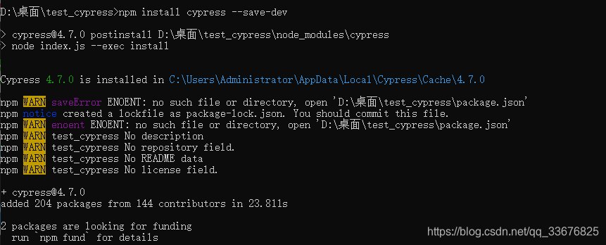 前端自动化测试框架Cypress(一)--环境搭建npm安装qq33676825的博客-