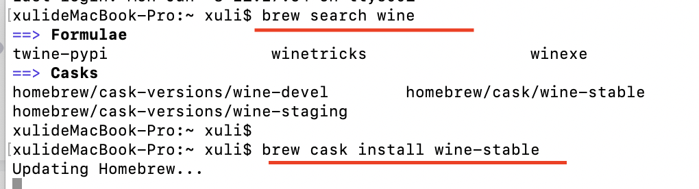 install wine homebrew