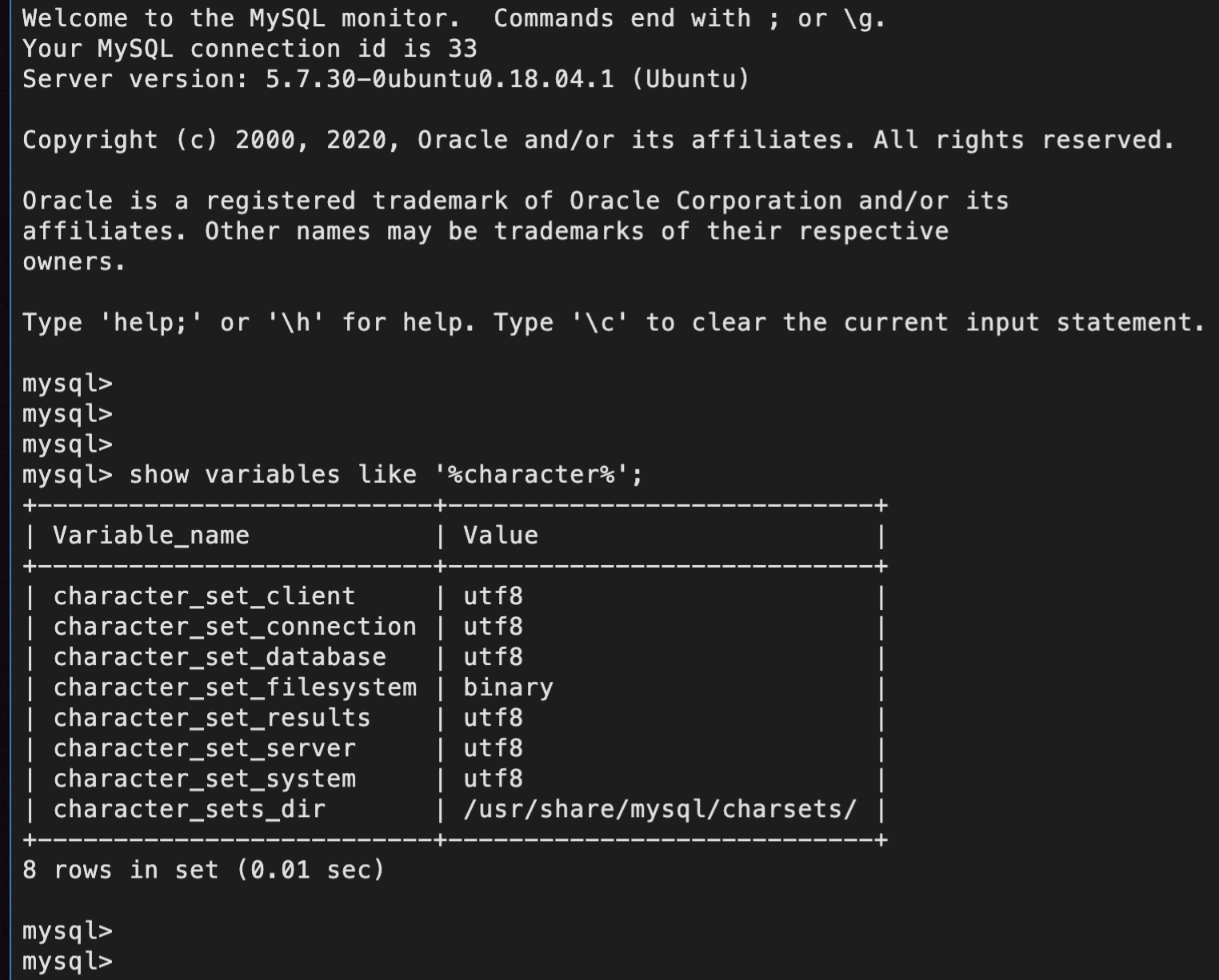 mysql报错：1366, Incorrect string value:for colum 的解决办法