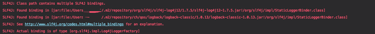 Detected both log4j-over-slf4j.jar AND slf4j-log4j12.jar 解决方法