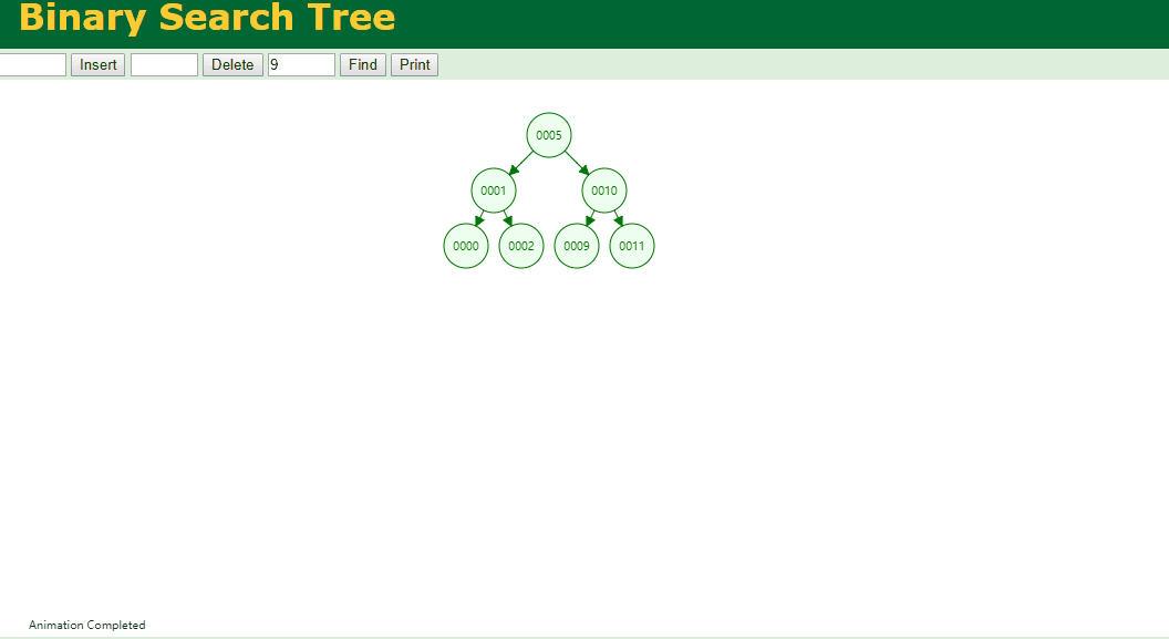 Binary tree search