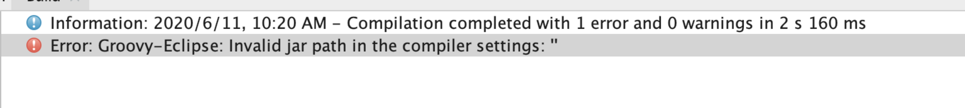 问题-Groovy在编译的时候报错Error:Groovy-Eclipse_groovy-eclipse: invalid jar path ...