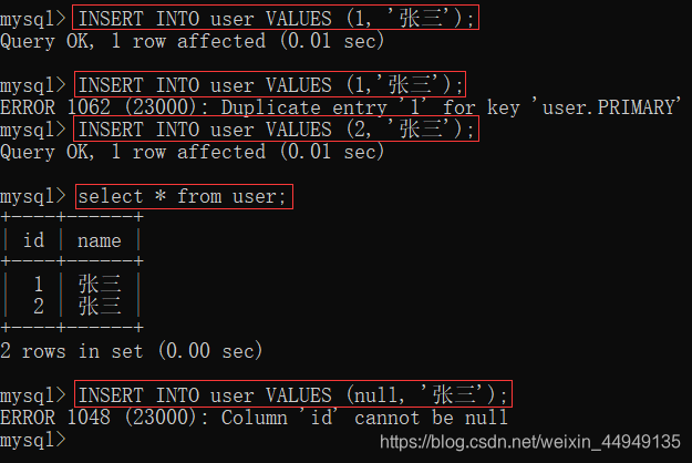 MySQL数据库-笔记02【创建数据库与数据表、数据类型与类型选择、增删改查、6种约束概念与举例(主键约束、自增约束、唯一约束、非空约束、默认约束、外键约束)】卢已好运哒~-