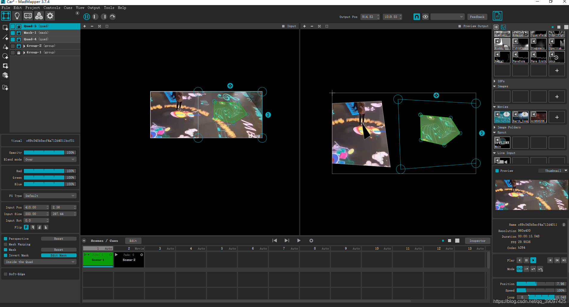 Mapmap MadMapper ResolumeArena投影软件概述_madmapper millumin arena resolume ...