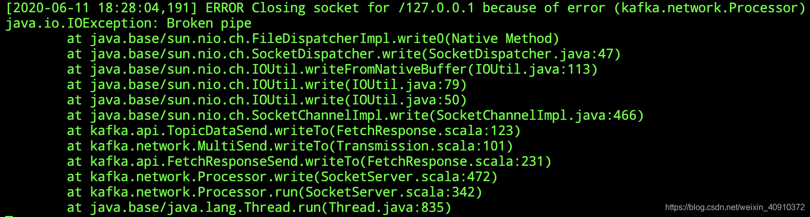 kafka报错:java.io.IOException: Broken pipe_kafka broken pipe-CSDN博客
