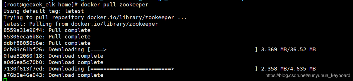 docker安装zookeeper（单机版）