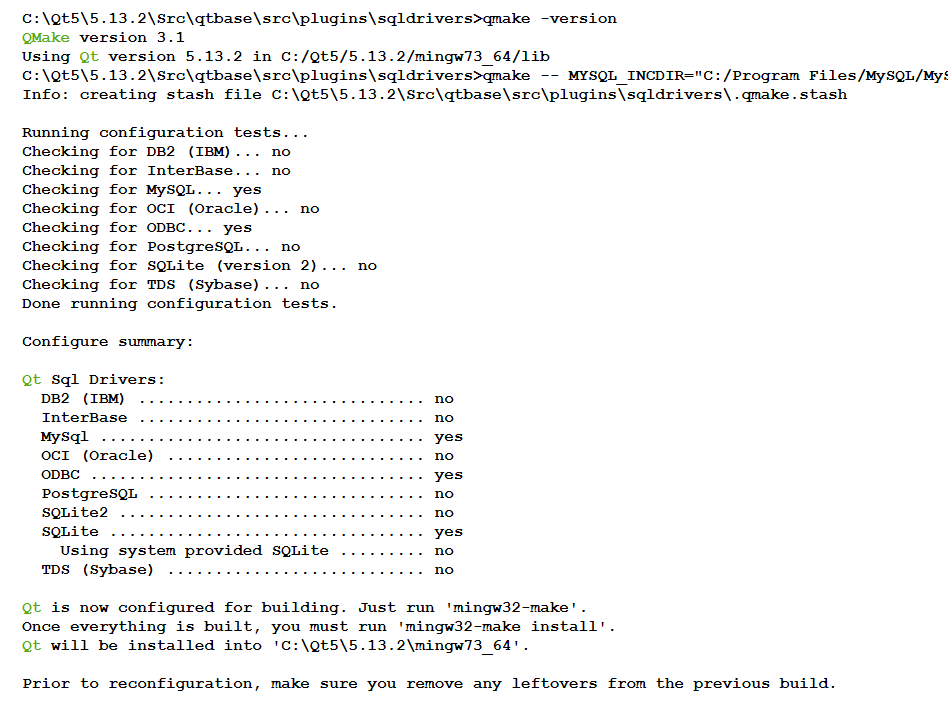 QT5.12.9 Compile MYSQL driver - Programmer Sought