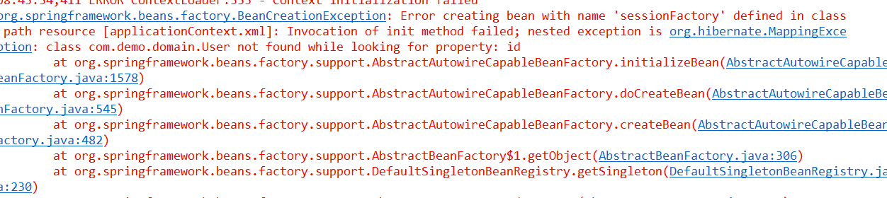 Spring异常之org.springframework.beans.factory.BeanCreationException Error creating bean with name...