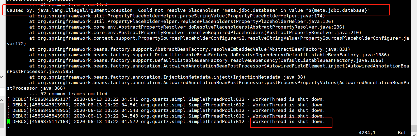 解决java.lang.IllegalArgumentException Could not resolve placeholder