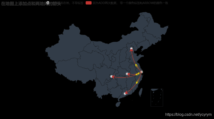 pyecharts- geo 在地图上画点和两地间的连线 ChartType.EFFECT_SCATTER & ChartType.LINES ...