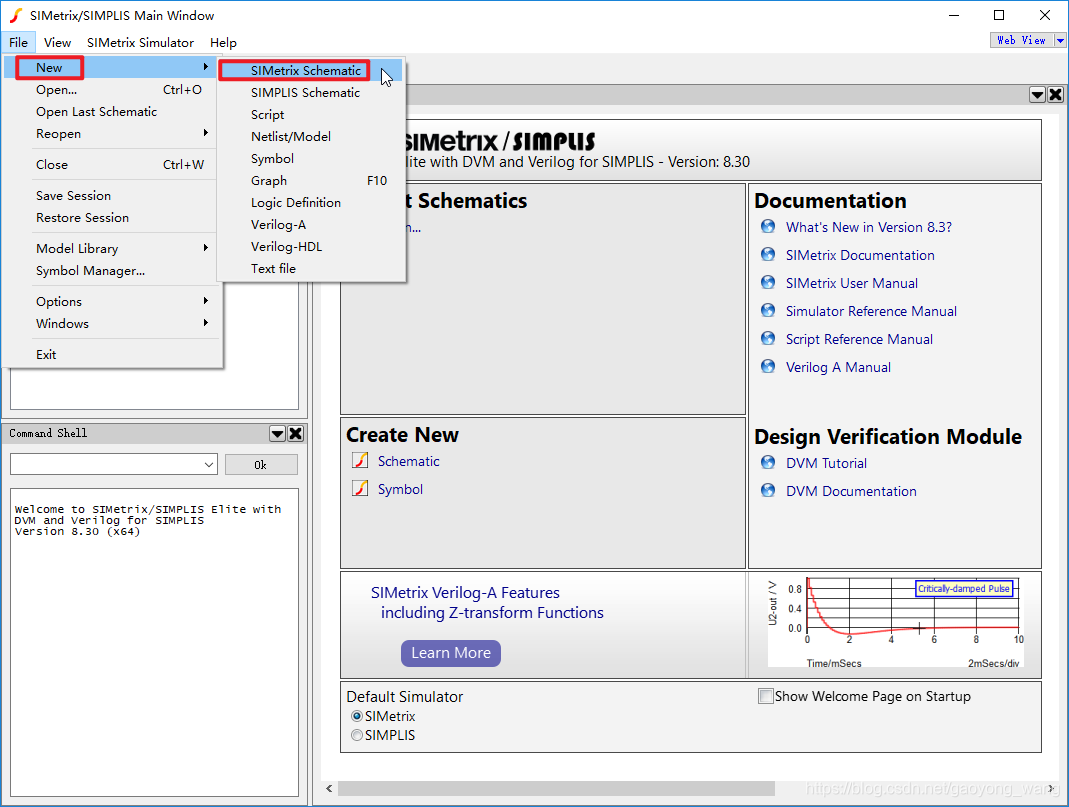 SIMetrix教程-002.快速开始一个仿真_simetrix怎么搭个简单的仿真-CSDN博客