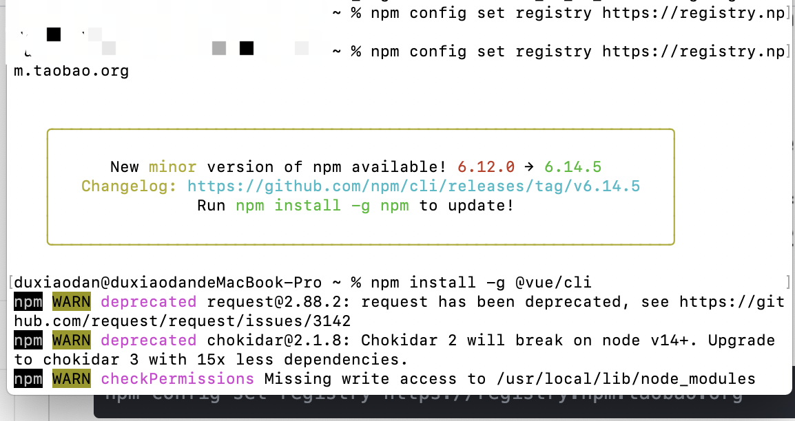 npm install -g @vue/cli 失败Amen的博客-