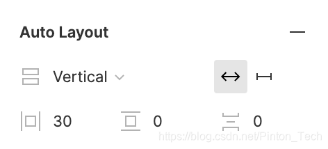 Figma 自动布局参数设定区