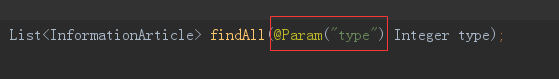 org.apache.ibatis.reflection.ReflectionException: There is no getter for property named ‘type’