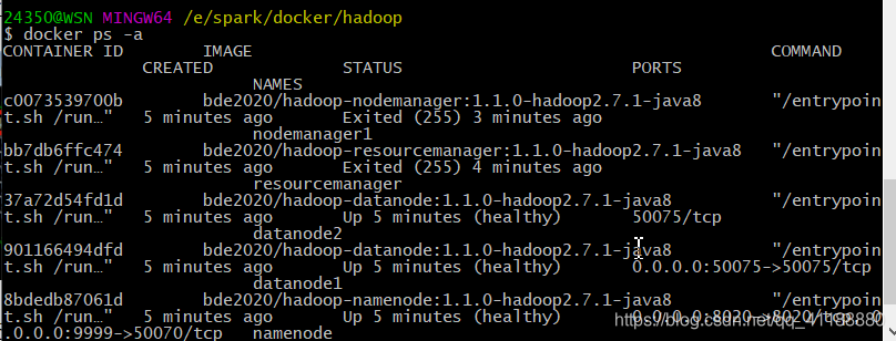 大数据课设笔记1:WIN10利用docker toolbox搭建hadoop和spark集群qq41188880的博客-