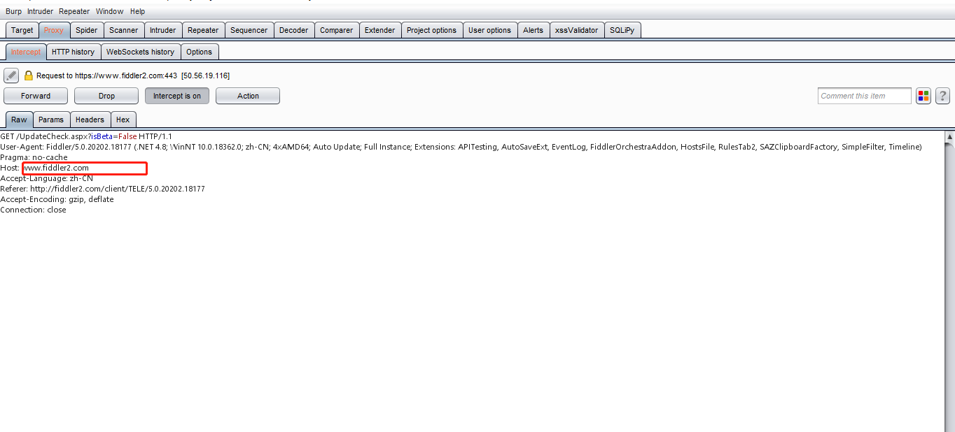 How to use Burp suite to capture traffic packets forwarded by Fiddler ...