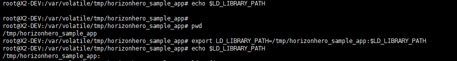 export LD_LIBRARY_PATH=/tmp/horizonhero_sample_app:$LD_LIBRARY_PATH 