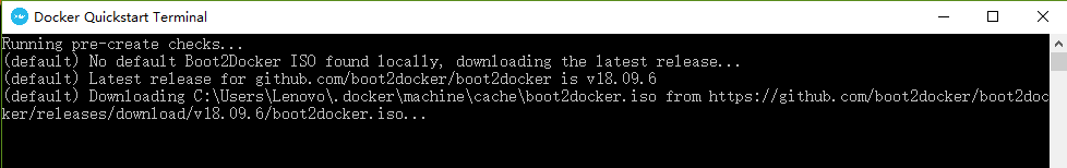 Docker Quickstart Terminal报错