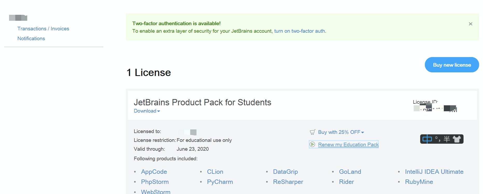 download free educational license jetbrains