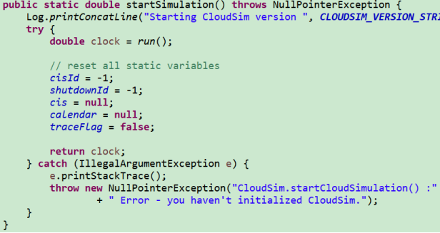 CloudSim5.0学习笔记