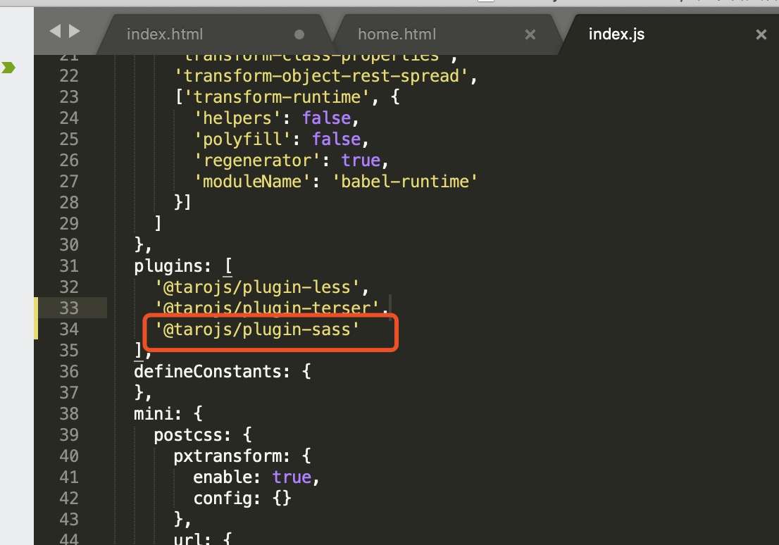 个人在Taro安装和启动项目时遇到的一些小问题sinat25237579的博客-taro安装@tarojs/plugin-sass,怎么在 plugins 中进行配置