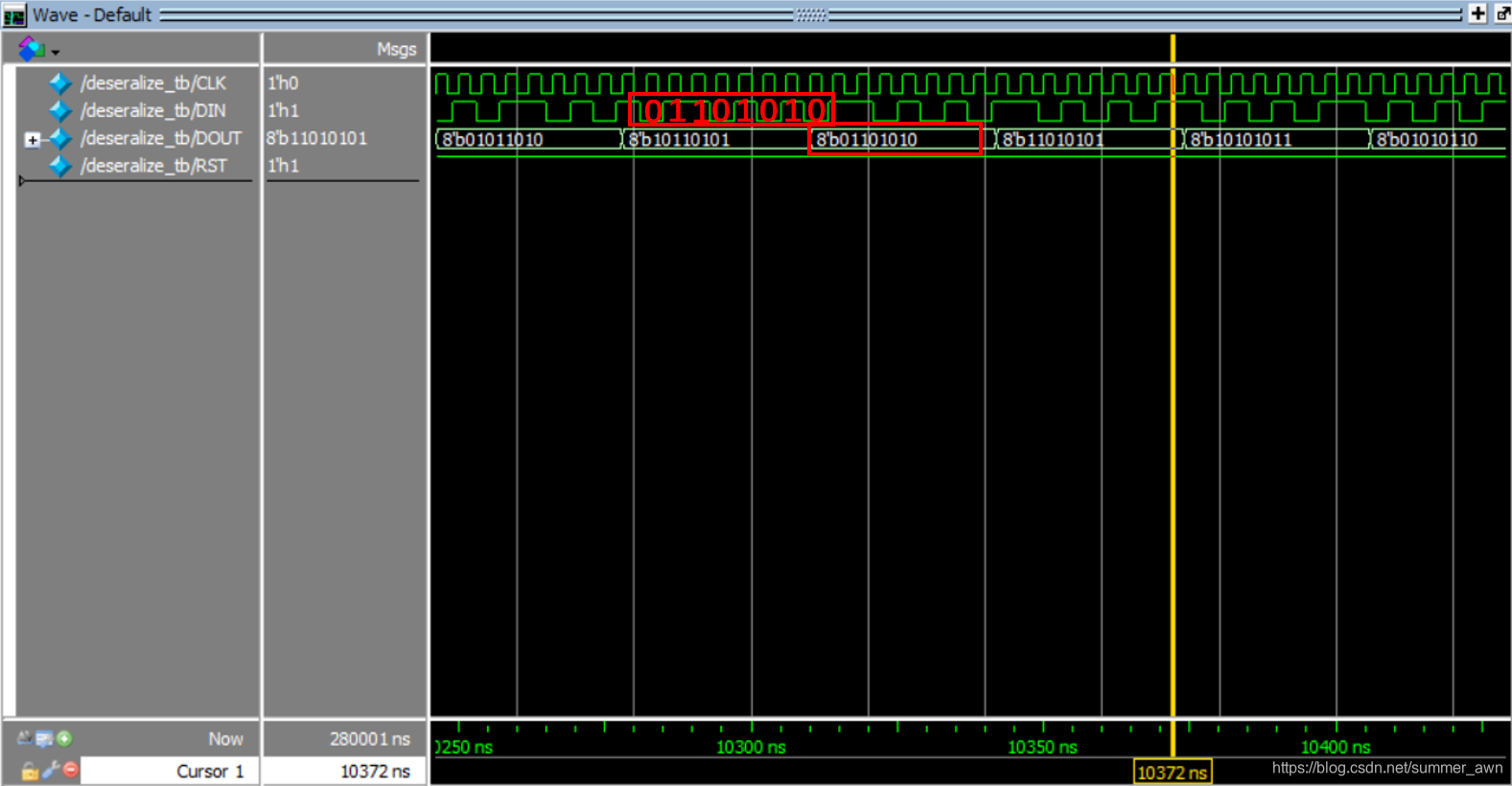 用verilog实现串行信号转8bit并行信号