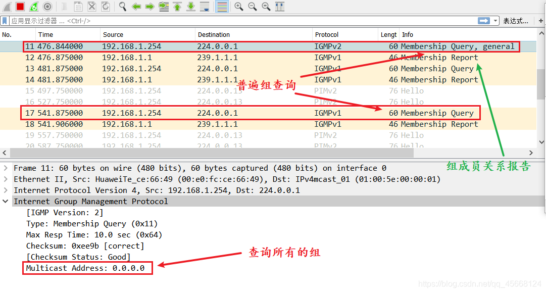 IGMPv1_配置pim报文