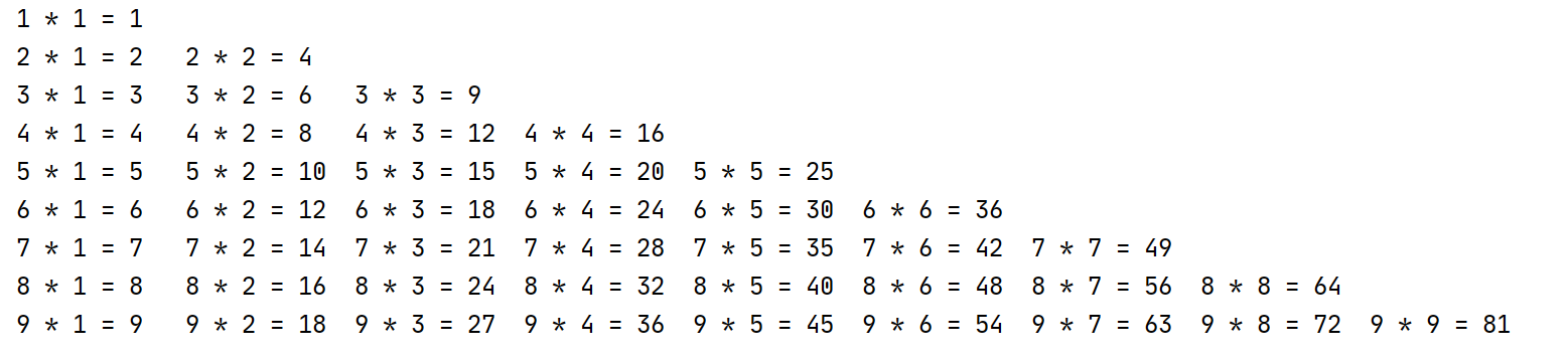 关于python常用问题的代码实现：斐波那契，幸运数字，字符串输出三角形，鸡兔同笼类似问题，两个整数之间求和，99乘法表等