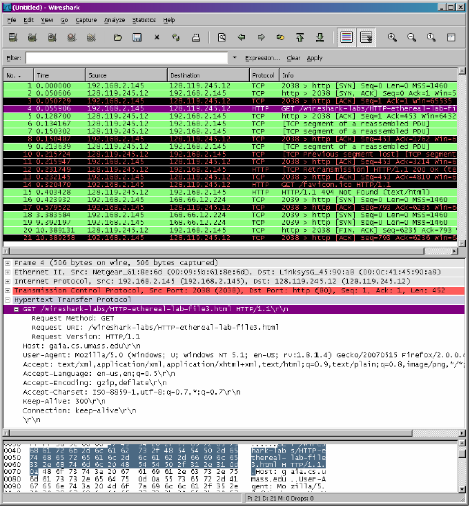 使用Wireshark分析-以太网帧与ARP协议-IP协议-ICMP-UDP协议-TCP协议-协议HTTP-DNS协议CoutCodes的博客-解释和对比各字段的值及含义