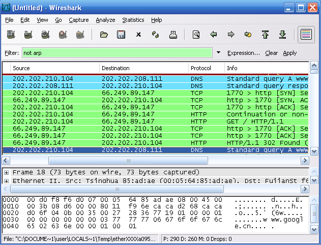 使用Wireshark分析-以太网帧与ARP协议-IP协议-ICMP-UDP协议-TCP协议-协议HTTP-DNS协议CoutCodes的博客-解释和对比各字段的值及含义