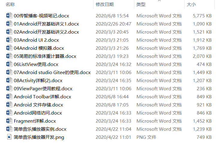 Android基础---学习历程【上课用到的资源---学期!汇总!整理】卢已好运哒~-
