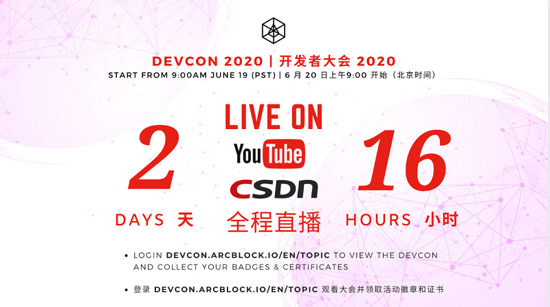 倒计时 1 天：ArcBlock DevCon 即将开幕，欢迎看直播!ArcBlock的博客-