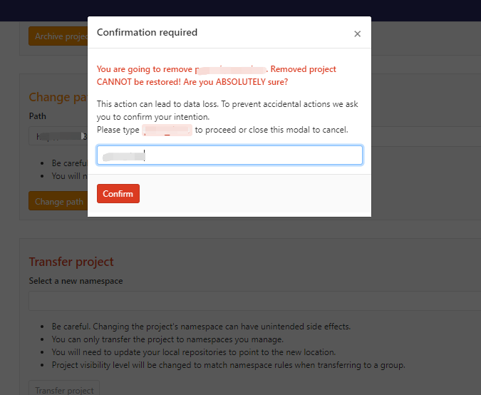 How to delete a project in GitLab - Programmer Sought