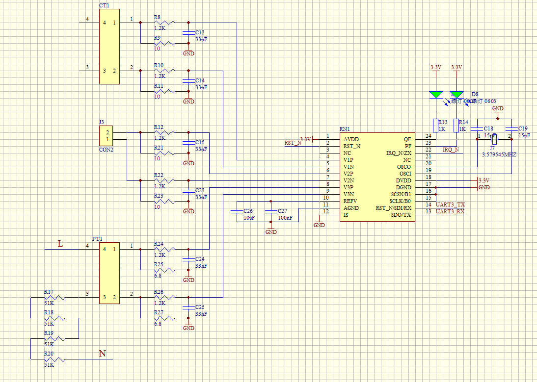 stm32 智能电表 rn8209g 