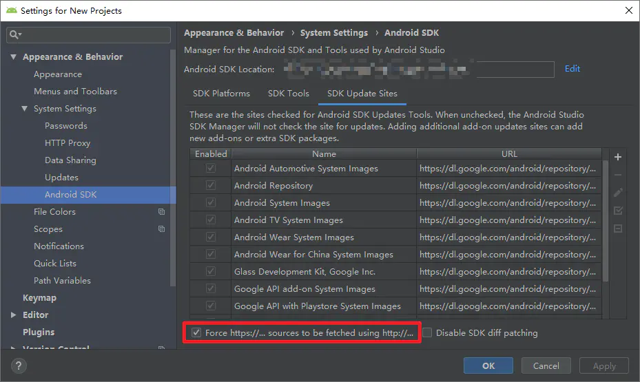 Android SDK 国内镜像源
