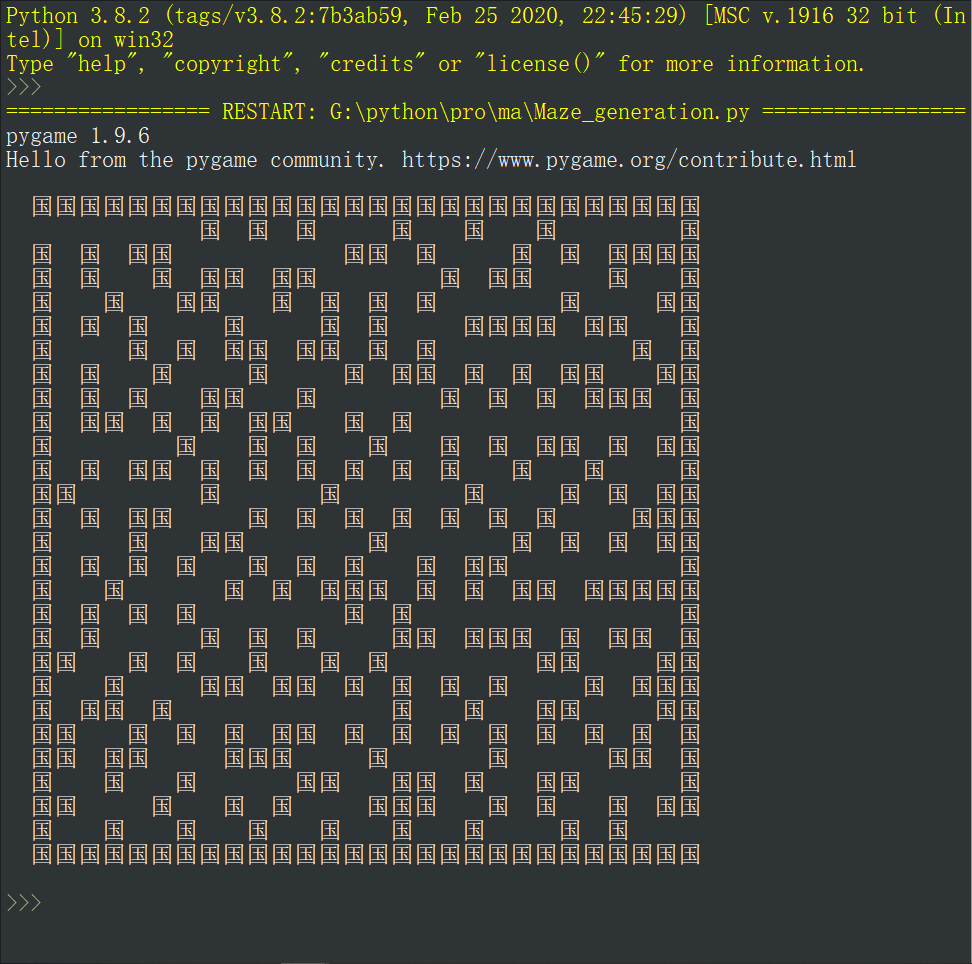 Python 制作迷宫游戏（一）——地图