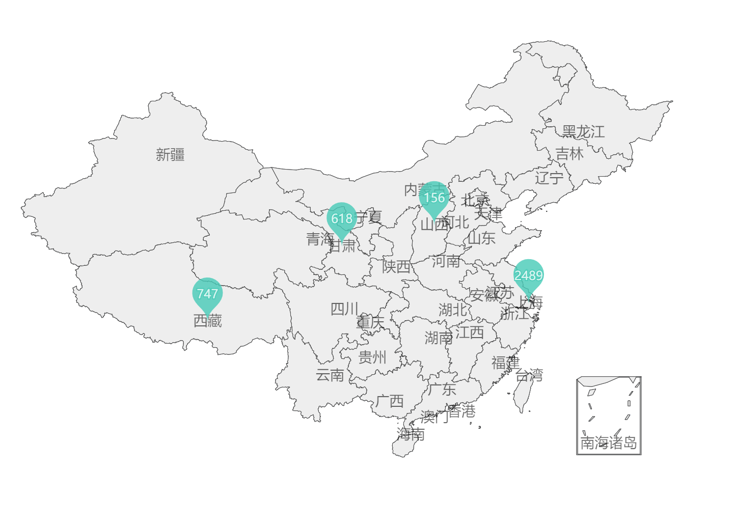 小程序中使用echarts完成地图标点