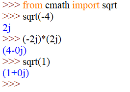Beginning Python： chapter 1 Instant Hacking The Basics: Modules, cmath ...