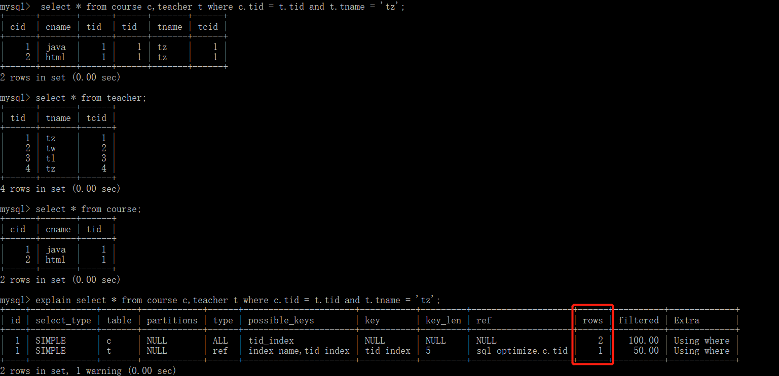 SQL优化-explain的用法（实例解析）