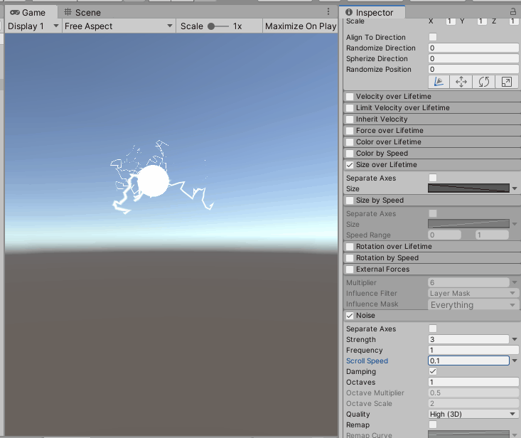 unity particle system 粒子系统 制作闪电放电效果