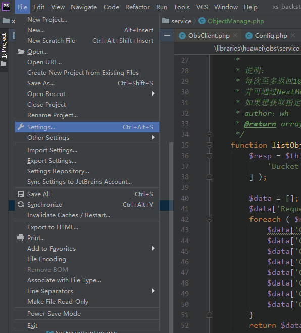 Phpstorm language framework нет php