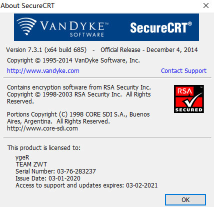 securecrt 8.3 license key serial number issue date securecrt 8.3 license key serial number issue date