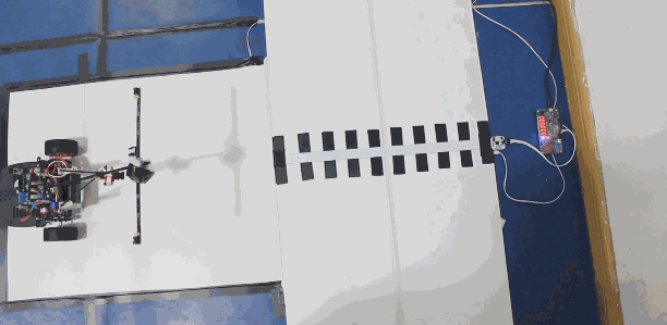 ▲ 计时系统车模实际测试从开始到结束